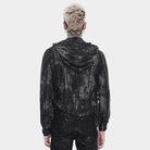 Sudadera con capucha punk rasgada y encadenada para hombre de DEVIL FASHION