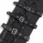 DEVIL FASHION Men's Punk Ripped Straps Straight-leg Pants