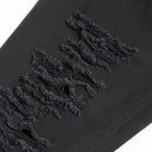 DEVIL FASHION Men's Punk Ripped Straps Straight-leg Pants