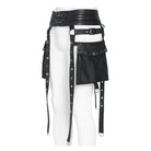 DEVIL FASHION Men's Punk Rivet Strappy Harness Belt with Pouches Black