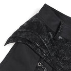 DEVIL FASHION Men's Punk Rivets Chains Zip Pants