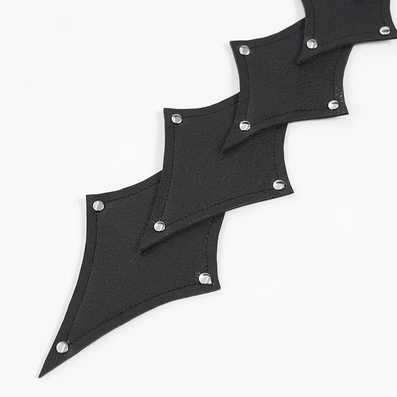 DEVIL FASHION Men's Punk Rivets Layered Neckwear