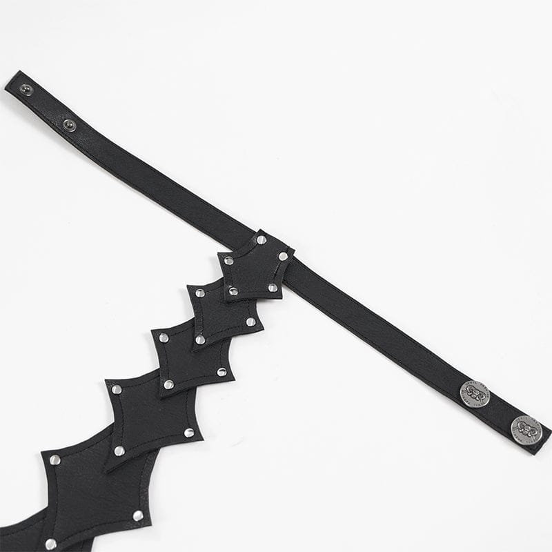 DEVIL FASHION Men's Punk Rivets Layered Neckwear