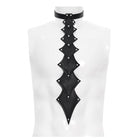DEVIL FASHION Men's Punk Rivets Layered Neckwear