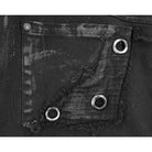 DEVIL FASHION Men's Punk Rivets Straight-leg Pants