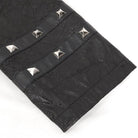 DEVIL FASHION Herren Punk Stehkragen Multi-Schnalle Kunstledermantel Schwarz