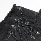 Chaleco de hombre estilo punk con tirantes y cadena sin bordes de DEVIL FASHION