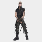 Chaleco de hombre estilo punk con tirantes y cadena sin bordes de DEVIL FASHION