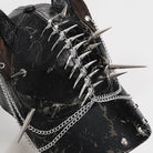 DEVIL FASHION Men's Punk Studded Chained Distressed Hat