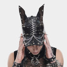 DEVIL FASHION Men's Punk Studded Chained Distressed Hat