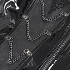 DEVIL FASHION Men's Punk Studded Chained Mesh Patchwork Vest