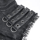 DEVIL FASHION Men's Punk Studded Distressed Unedged Vest