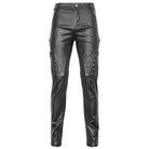 DEVIL FASHION Men's Punk Studded Lace-up Pants