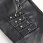 DEVIL FASHION Men's Punk Studded Lace-up Pants