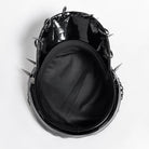 DEVIL FASHION Men's Punk Studded Rings Chained Hat
