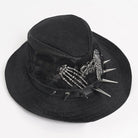 DEVIL FASHION Men's Punk Studded Skull Hat
