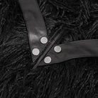 DEVIL FASHION Herren Punk Umlegekragen Kunstpelzjacke