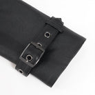 DEVIL FASHION Men's Punk Wide Lapel Collar Studded Biker Jacket