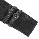 DEVIL FASHION Men's Punk Zip Stand Collar Hooded Coat with Detachable Belt