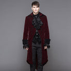 DEVIL FASHION Men's Standup Collar Vintage Tailcoat