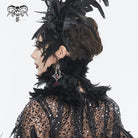 DEVIL FASHION Unisex Gothic Feather Collar
