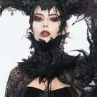 DEVIL FASHION Unisex Gothic Feather Collar