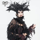 DEVIL FASHION Unisex Gothic Feather Collar