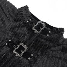 DEVIL FASHION Women Gothic Faux Fur Trim Witch Hooded Long Coat