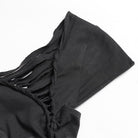 Camiseta gótica asimétrica para mujer DEVIL FASHION con diseño de esqueleto