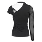 Camiseta gótica asimétrica para mujer DEVIL FASHION con diseño de esqueleto