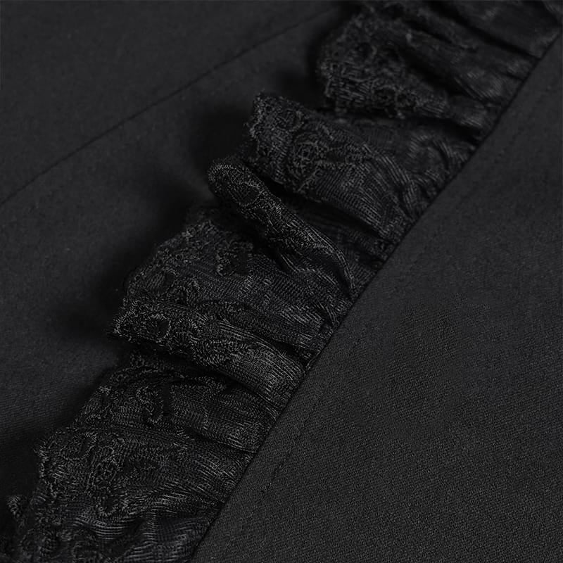DEVIL FASHION Women's Goth Tulip Asymmetrical Skirt
