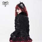 DEVIL FASHION Women's Gothic Bat Rose Cross Hair Clip Badge Holder