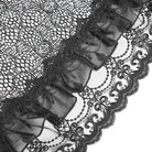 DEVIL FASHION Women's Gothic Buckle Strap Multilayer Hem Skirt Red