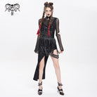 DEVIL FASHION Women's Gothic Buckle Strap Tassels Lace-up Underbust Corset