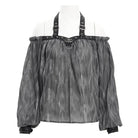 DEVIL FASHION Women's Gothic Buckle-up Halter Long Sleeve Blouses