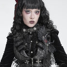 DEVIL FASHION Women's Gothic Chained Evil Eye Wing Hairpin Brooch