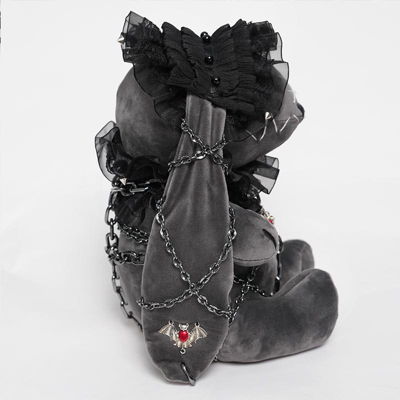 DEVIL FASHION Women's Gothic Chained Rabbit Doll