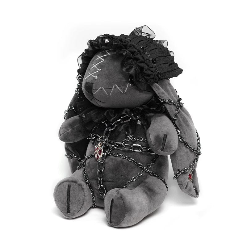 DEVIL FASHION Women's Gothic Chained Rabbit Doll