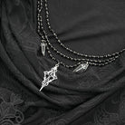 DEVIL FASHION Women's Gothic Cowl Neck Flared Sleeved Shirt