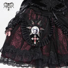 DEVIL FASHION Women's Gothic Cross Lace Edge Coffin-shaped Brooch Badge Holde