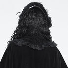DEVIL FASHION Women's Gothic Cross Lace-Trimmed Velvet Neckwear