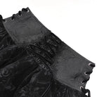 DEVIL FASHION Women's Gothic Cross Tassel Velvet Skirt Black