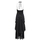 DEVIL FASHION Women's Gothic Cut-out Lace Strap Maxi Dress