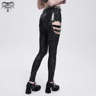 DEVIL FASHION Women's Gothic Cutout Buckles Pants
