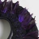 DEVIL FASHION Women's Gothic Decal Feather Hat