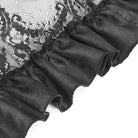 DEVIL FASHION Women's Gothic Drawstring Ruffled Lace Skirt
