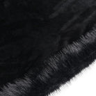 DEVIL FASHION Women's Gothic Embroidered Faux Fur Trim Velvet Cloak with Neckwear