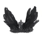 DEVIL FASHION Women's Gothic Feather Cross Metal Headwear