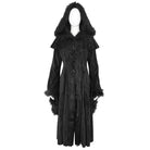 DEVIL FASHION Women's Gothic Flared Sleeved Fluffy Coat with Hood