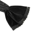 DEVIL FASHION Women's Gothic Flared Sleeved Ruffled Swallow-tailed Shirt Black
